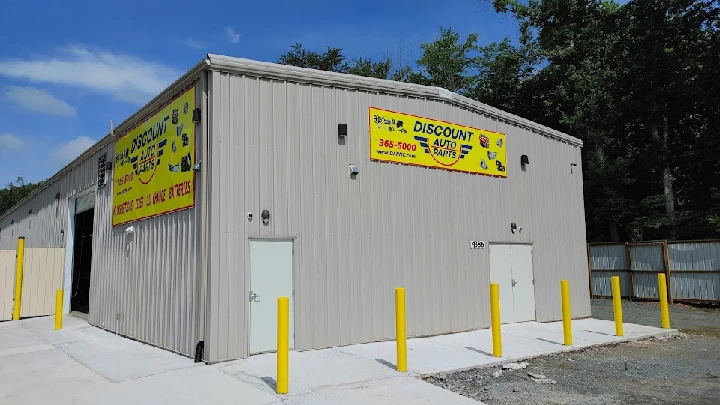 Discount Auto Parts building exterior with signage.