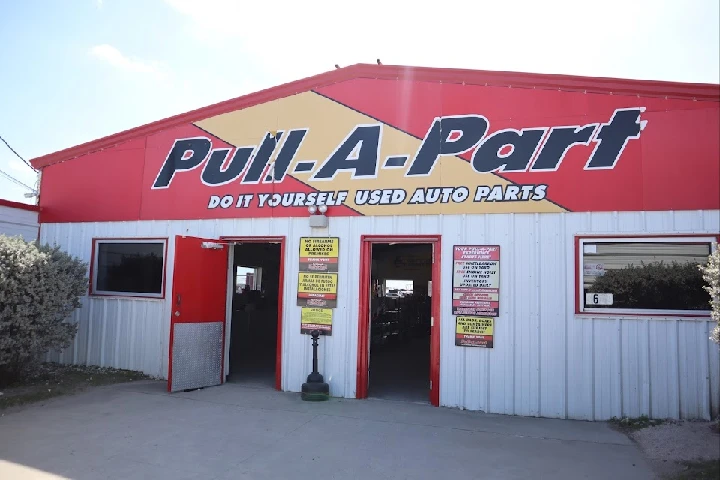 Entrance of Pull-A-Part used auto parts store.