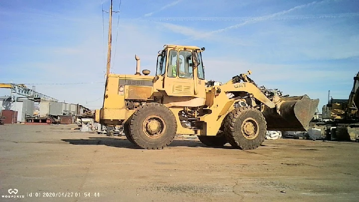 Heavy machinery at Reno Salvage Company site.