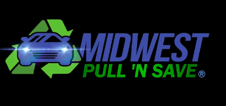 Logo of Midwest Pull 'N Save with a car graphic.