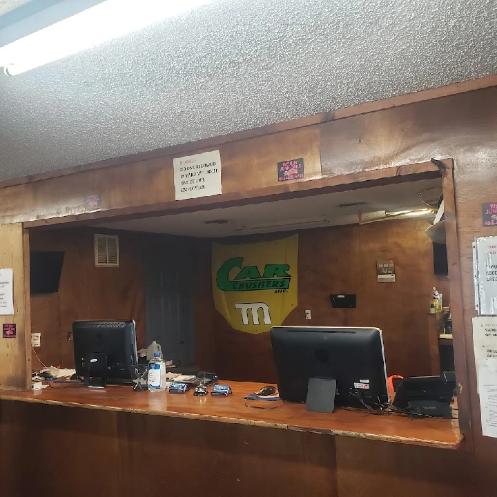 Office counter at Bill's Used Auto Parts Inc.