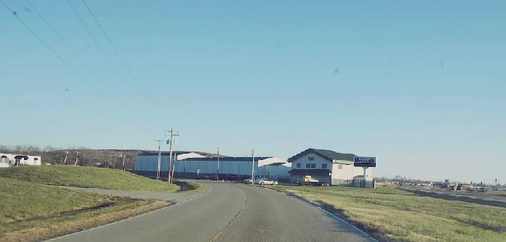 Road leading to Speedway Salvage facilities.