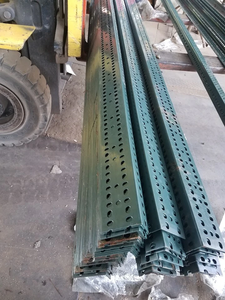 Steel racks stacked in a warehouse environment.