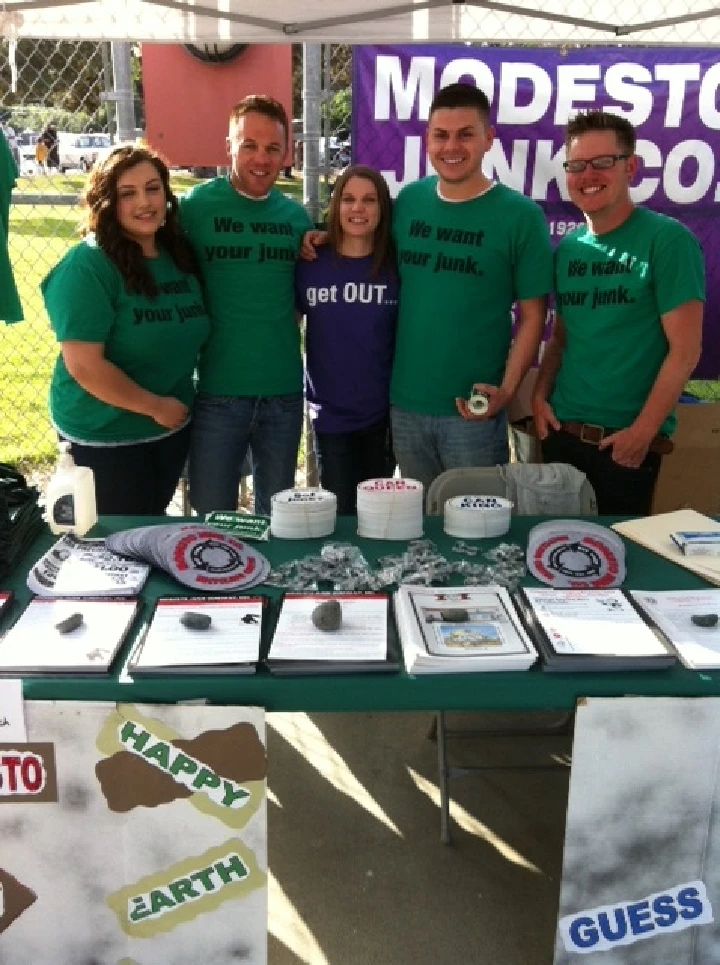 Team promoting recycling at Modesto Junk Co event.