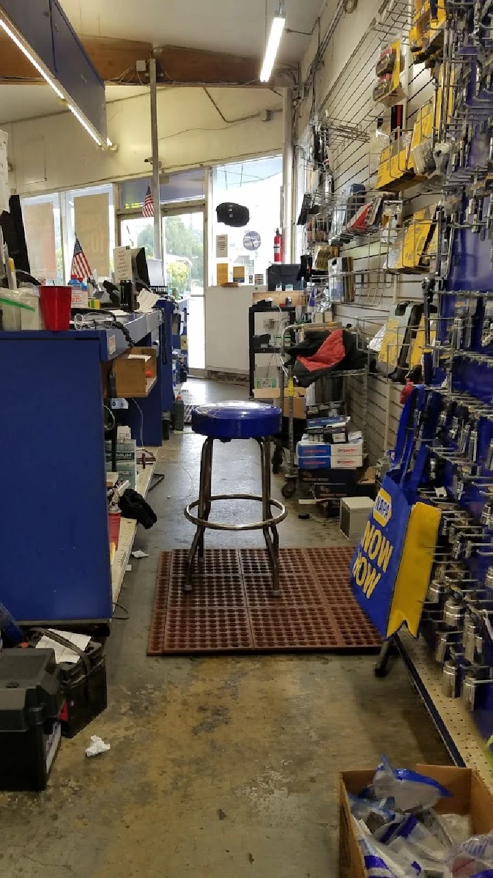 Interior view of a NAPA Auto Parts store.